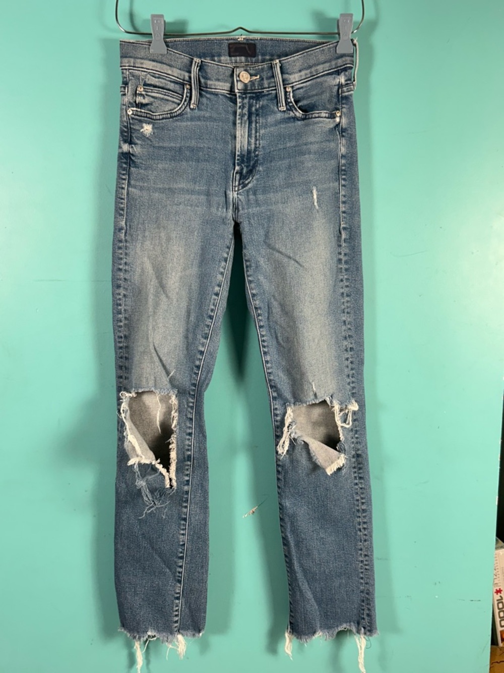 MOTHER The Rascal Ankle Chew Distressed Jeans
